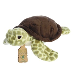 Aurora Large Eco Hugs Sea Turtle Eco Nation Eco-Friendly Stuffed Animal Green 12.5" - 1 of 4