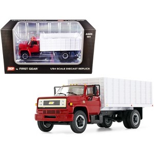 Chevrolet C65 Grain Truck Red and White 1/64 Diecast Model by DCP/First Gear - 1 of 3