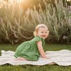2Bunnies Lace Pom Pom Trim Baby Girl Dress - 3 of 3