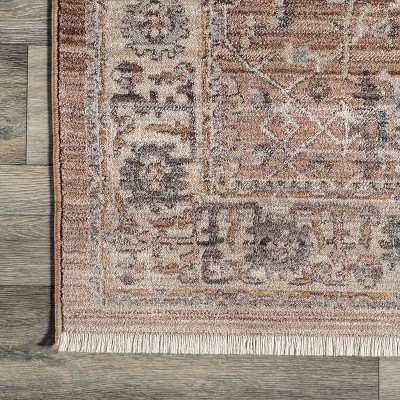 Sorsha Rust Persian Traditional Fringe 4' x 6' Area Rug