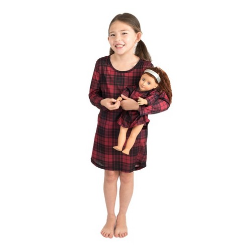 Girl and discount doll matching nightgowns