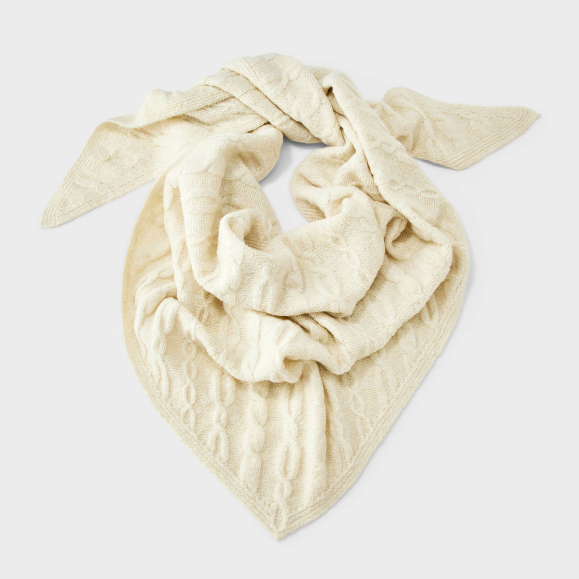 Oversized Cable Triangle Scarf - Universal Thread™