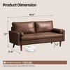 XIZZI Modern Compact 2-Seater Sofa for Small Spaces - Soft Polyester Fabric, Sponge & Plush Filling, Solid Wood Frame Loveseat in Multiple Colors - 2 of 4