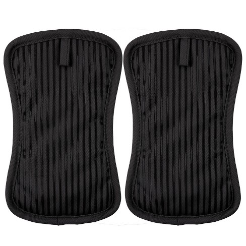 Kitchenaid 2pk Silicone Ribbed Pot Holders Black : Target