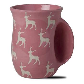 tagltd Joyful Deer Hand Warmer Mug Stoneware Coffee&Tea Mug Christmas Xmas Holiday 16 oz