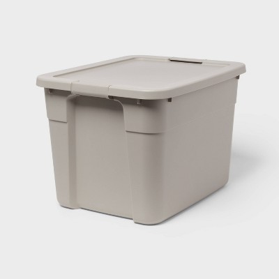 20gal Latching Storage Tote Light Gray - Brightroom™