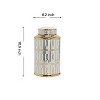 Gulches Elegant White Ceramic Ginger Jar with Gold Geometric Design & Removable Lid - 4 of 4