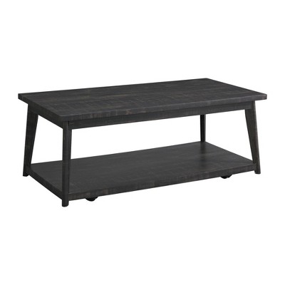Rory Black Rubberwood Transitional 3-Piece Occasional Table Set