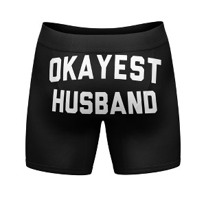 Mens Okayest Husband Boxer Briefs Funny Gift from Wife Humor Novelty Underwear Gag - Crazy Dog Boxer Briefs - 1 of 4