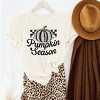 Simply Sage Market Women's Checkered Pumpkin Season Cursive Short Sleeve Graphic Tee - 3 of 4