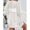 Plus Size Loose Fit Cardigan Milanese Knit Cardigan Long Sleeve - 3 of 4
