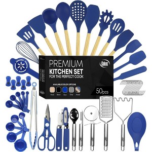 Kaluns Kitchen Utensils Set, 50 Piece Silicone And Stainless Steel Cooking Utensils, Dishwasher Safe and Heat Resistant Kitchen Tools - 1 of 4