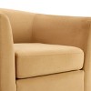SEVOBAL Accent Chairs Chenille Barrel Armchair Modern Side Chair Swivel Accent Chair with Ottoman Set for Room, Yellow, 26.8"*24.4"*26.6" - 4 of 4