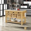 Acme Furniture Grovaam Kitchen Island Marble Top/Natural Finish - 2 of 4