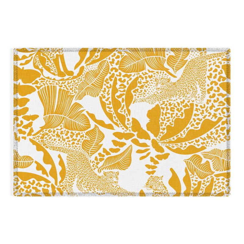 evamatise Surreal Jungle in Bright Yellow Rug - Deny Designs, 1 of 5