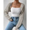 Womens Cardigan Long Sleeve Open Front Sweater Shrug Midweight Cozy Bolero for Winter Cable Knit Ribbed Cuff Sweater Cardigan - 4 of 4