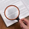 Insten Large Magnifying Glass 100 mm Lens, 6X Handheld Magnifier for Reading, Orange - 2 of 4