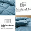 Puredown All Season Organic Cotton Down Comforter - 100% Natural, Chemical-Free, Medium Warmth Duvet Insert, Steel blue, Cal King - 3 of 4