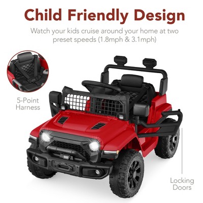6V Red Kids Ride-On Truck with Remote Control