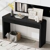 Rustic Design Console Table with Fluted Drawers, Rectangular Entryway Table with Wood Grain Finish, Console Table with MDF Frame-Coolbibila - 2 of 4