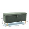 CAVINAS Boucle Fabric Storage Ottoman Bench with Storage Compartment,Upholstered Storage Ottoman,Storage Benches for Living Room,Bedroom - 3 of 4