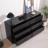 SUGIFT 6 Drawer Dresser for Bedroom, Modern Wood Chest of Drawers - 4 of 4