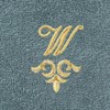 Linum Home Textiles 100% Turkish Cotton MONICA Gold Thread 2PC Embellished Washcloth Set - 3 of 3