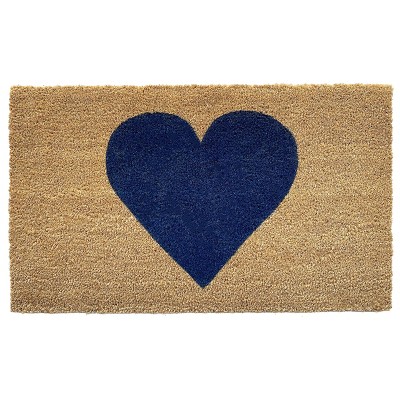Calloway Mills AZ106711729 Heart Doormat (Dark Blue 17 In. x 29 In.)