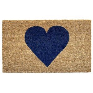 Calloway Mills AZ106712436 Heart Doormat (Dark Blue 24 In. x 36 In.) - 1 of 1