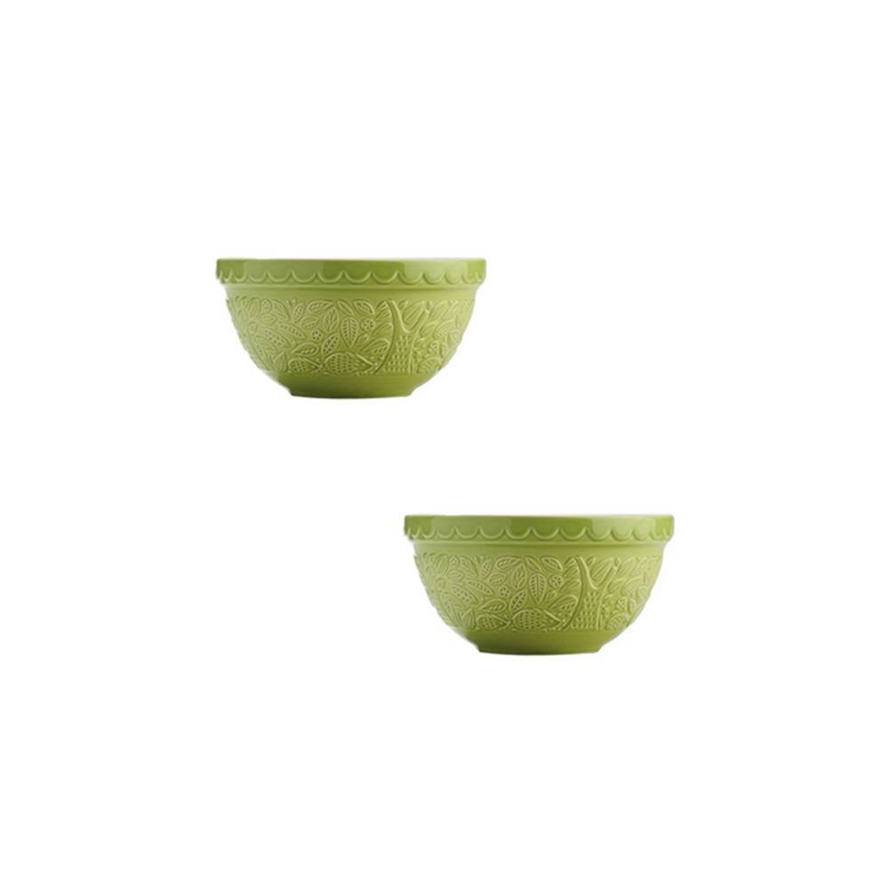 MASON CASH 40oz 2pk Earthenware Mixing Bowls Green