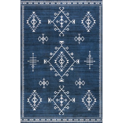 Nuloom Sia Spill Proof Treated Vintage Southwestern Pet Friendly Premium Machine Washable Area Rug
