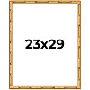 PosterPalooza | 23x29 Thin Bamboo Picture Frame, UV Acrylic, 2 Finishes - Gold and Brown - 2 of 4