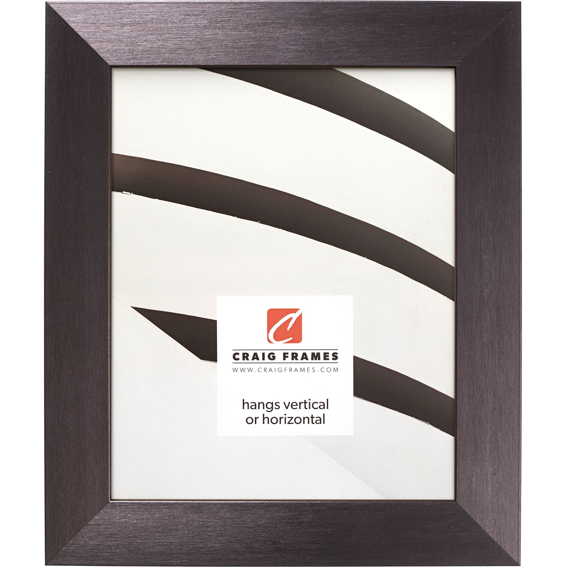 Modern Aesthetics 150 Brushed Charcoal 18x36 inch Picture Frame