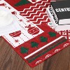 Red Christmas Rubber Backing Striped Printed Runner Rugs for Living Room Washable Low Pile Foldable Non-Shedding Kitchen Mats Christmas 2x6ft - 4 of 4
