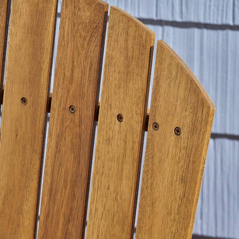 2pk Malibu Acacia Wood Patio Adirondack Dining Chairs - Christopher Knight Home, 6 of 7