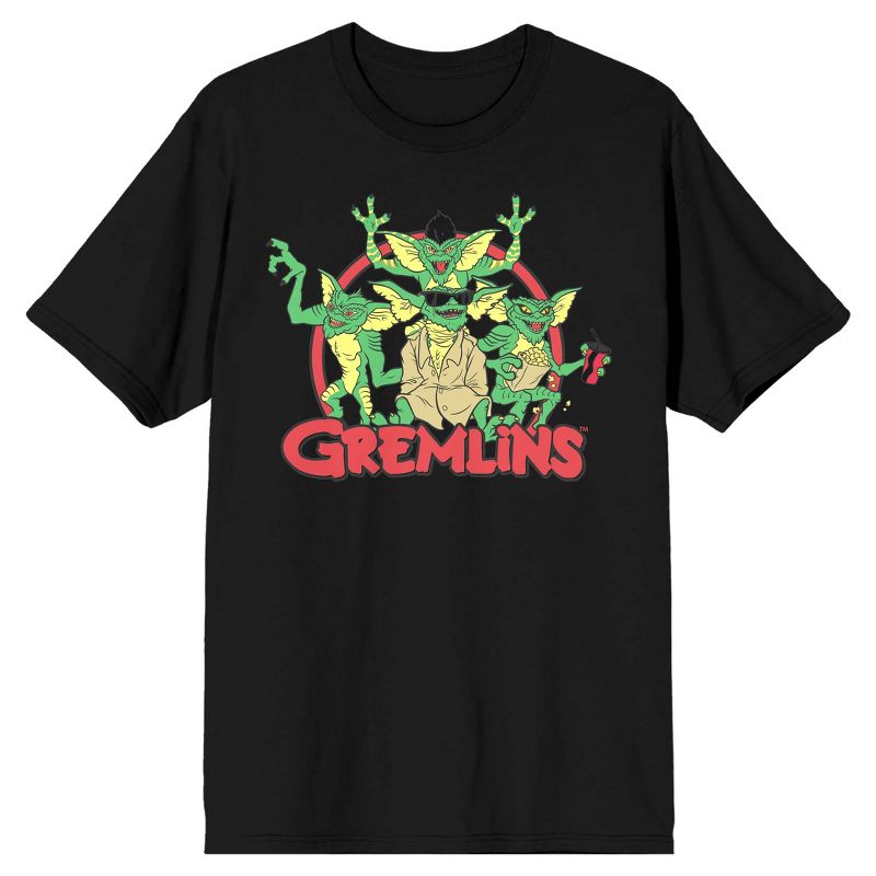 Gremlins Group Shot Men's Black T-Shirt, 1 of 2