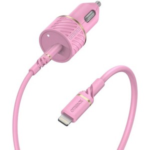 OtterBox Lightning to USB-C Fast Charge Car Charging Kit 18W - Orchid Pink  - Certified Refurbished - 1 of 3