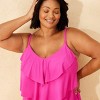 Women's Tiered Ruffle Tankini Top - Shade & Shore™ Pink 2X - 3 of 4