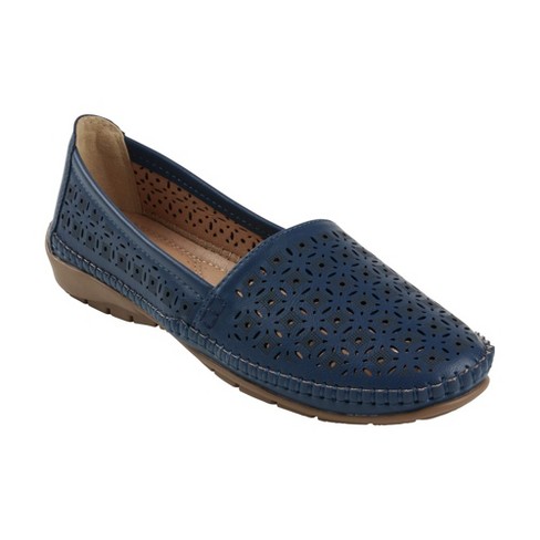 Gc Shoes Martha Navy 10 Perforated Flats : Target