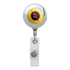 The Flash Tv Series Reverse Flash Logo Metal Chrome Badge ID Card Holder Clip - 1 of 3