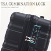 Gulches 20"/24"/28" 3 pcs/set in ABS Spinner Wheel Luggage, Carry on Suitcase, Matching Color, TSA Combination Lock (Black) - 3 of 4