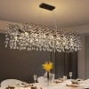 60in Modern Square / Rectangle Crystal Chandeliers for Dining Room, Kitchen Island - 2 of 4