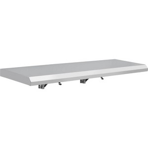 304 Stainless Steel Folding Shelf - Wall-mount serving shelf for food trucks, grill areas, BBQ tables & restaurants. - 1 of 4