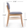 Dronkon Set of 2 Upholstered Dining Chairs with Rubberwood Frame, Modern Splayed Leg Design - 3 of 4