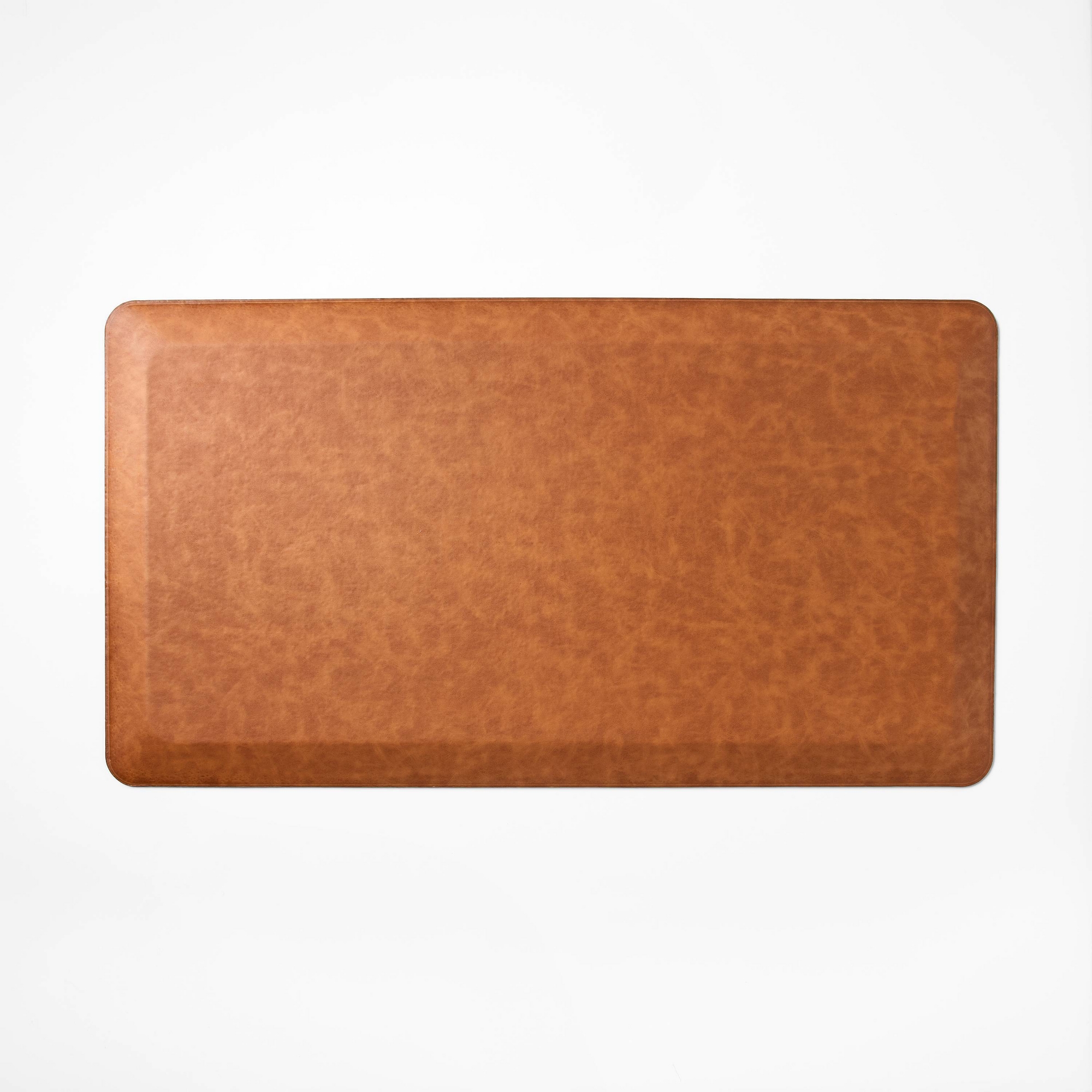 Kitchen Comfort Mat Faux Leather Brown - Figmint™