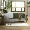 Tri-Stripe Plaid Handmade Woven Area Rug Green/Cream - Hearth & Hand™ with Magnolia - 2 of 4