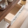 Dresser Chest with Wooden Base & Riser Trim, Wooden Rustic Rustic Chest of Drawers, Accents Cabinet Storage Dresser for -- Frevyn - 3 of 4