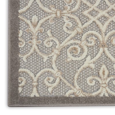 Aloha 5'3" x 7'5" Natural Polypropylene Flat Woven Outdoor Rug