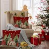 Christmas Pillow Covers 18x18 Inch Set of 2 Christmas Tree Decoration Golden Snowflake Red - 4 of 4