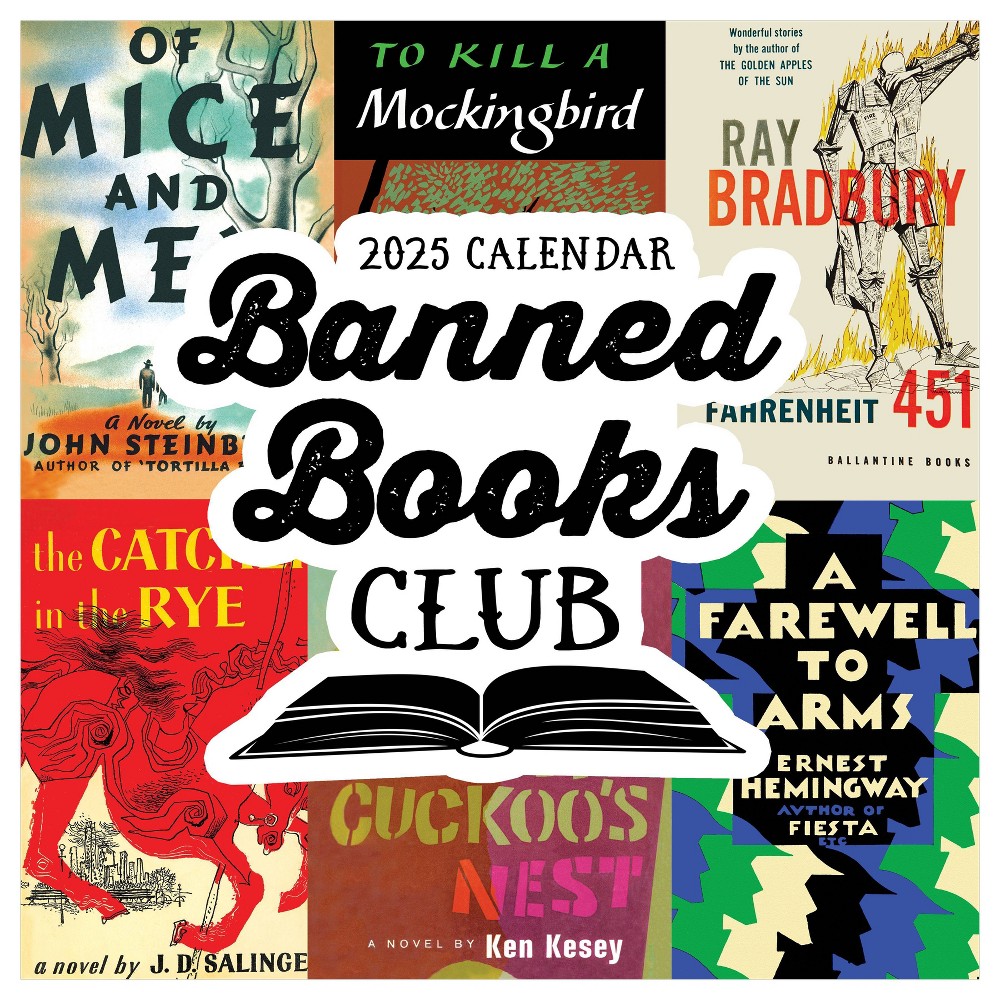 TF Publishing 2025 Wall Calendar 12x12 Banned Book Club